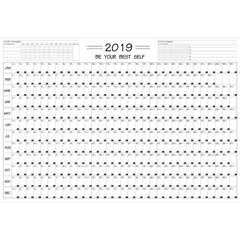 Coloffice 2019 один год Таблица плана 365 дней план расписание Пробивной стол средней