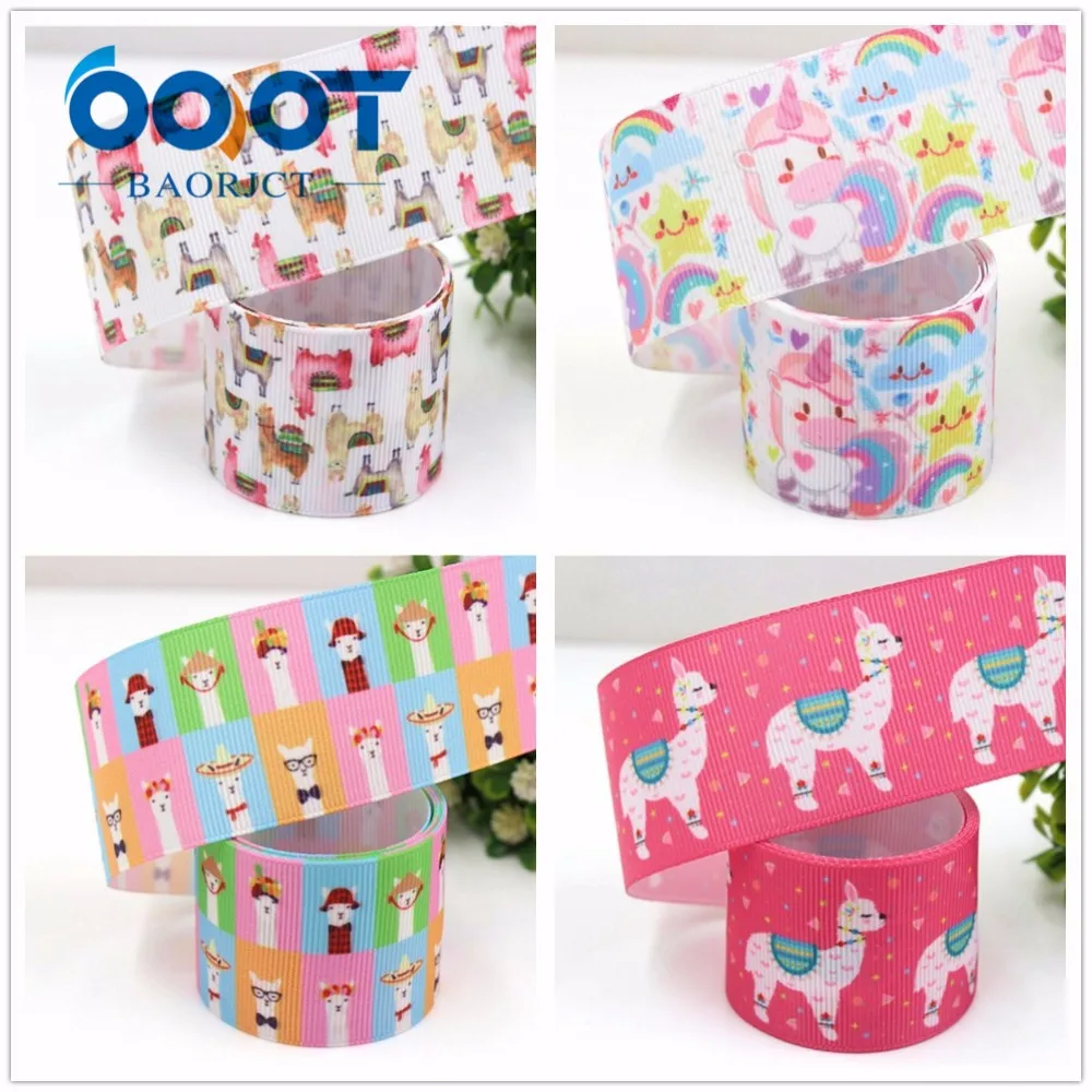 OOOT BAORJCT G-18604-349 38 мм 10 ярдов мультфильм цветные ленты тепловой передачи напечатанный grosgrain Свадебный Материал "сделай сам"