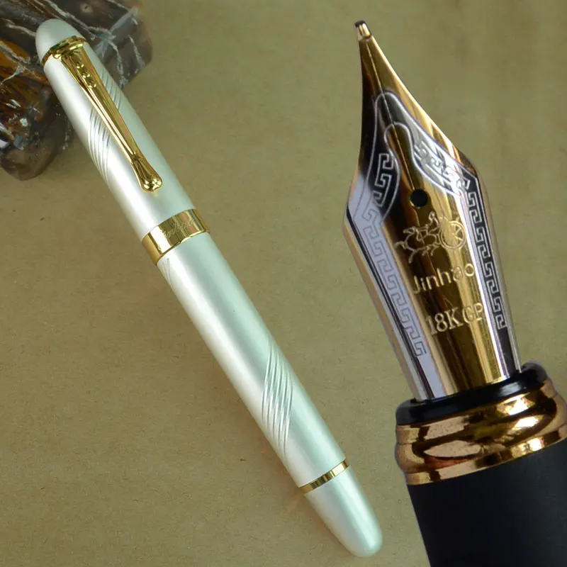 JINHAO X450 белый/золотой 18KGP 0 7 мм перо с широким основанием 450 Роскошный деловой синий