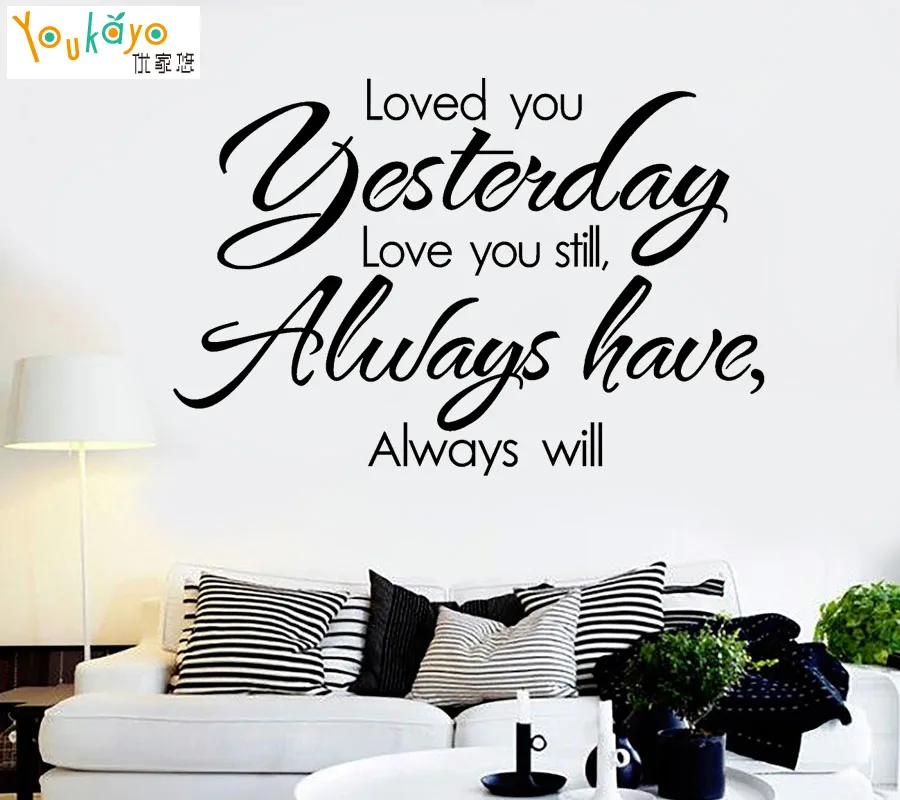 Настенные виниловые наклейки с надписью Love You Today|wall quotes|decal stickervinyl decal |