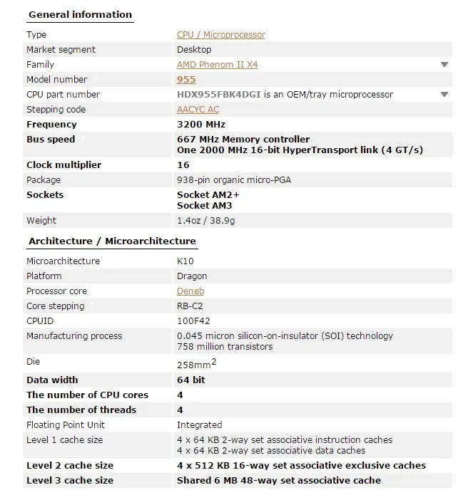 Процессор AMD Phenom II X4 955 cpu Socket AM3 125W 3,2 GHz 938-pin четырехъядерный настольный процессор cpu X4 955 socket am3