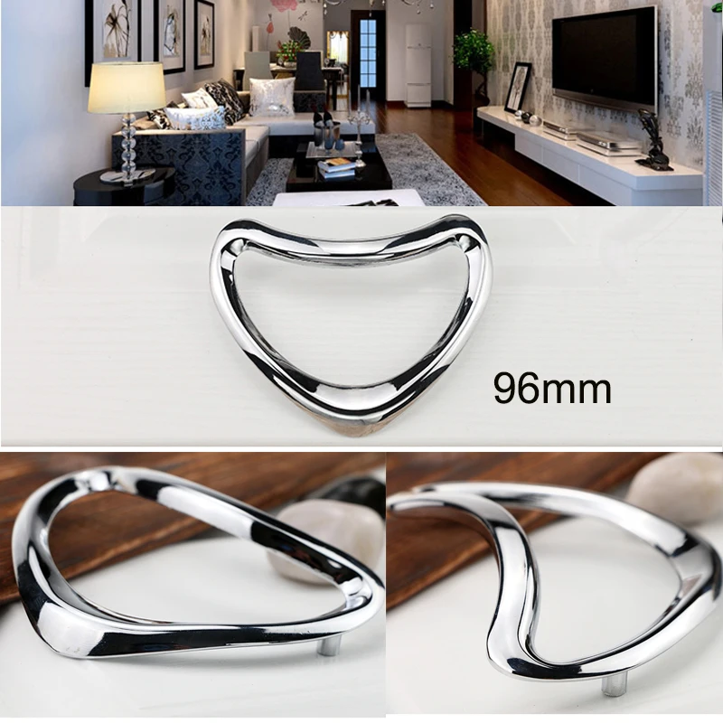 Ручки для шкафа в форме сердца 96 мм простые дверные ручки современного