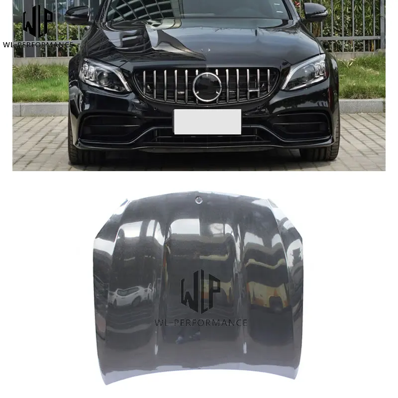 C Класс карбоновая крышка капота двигателя с комплектом кузова автомобиля для