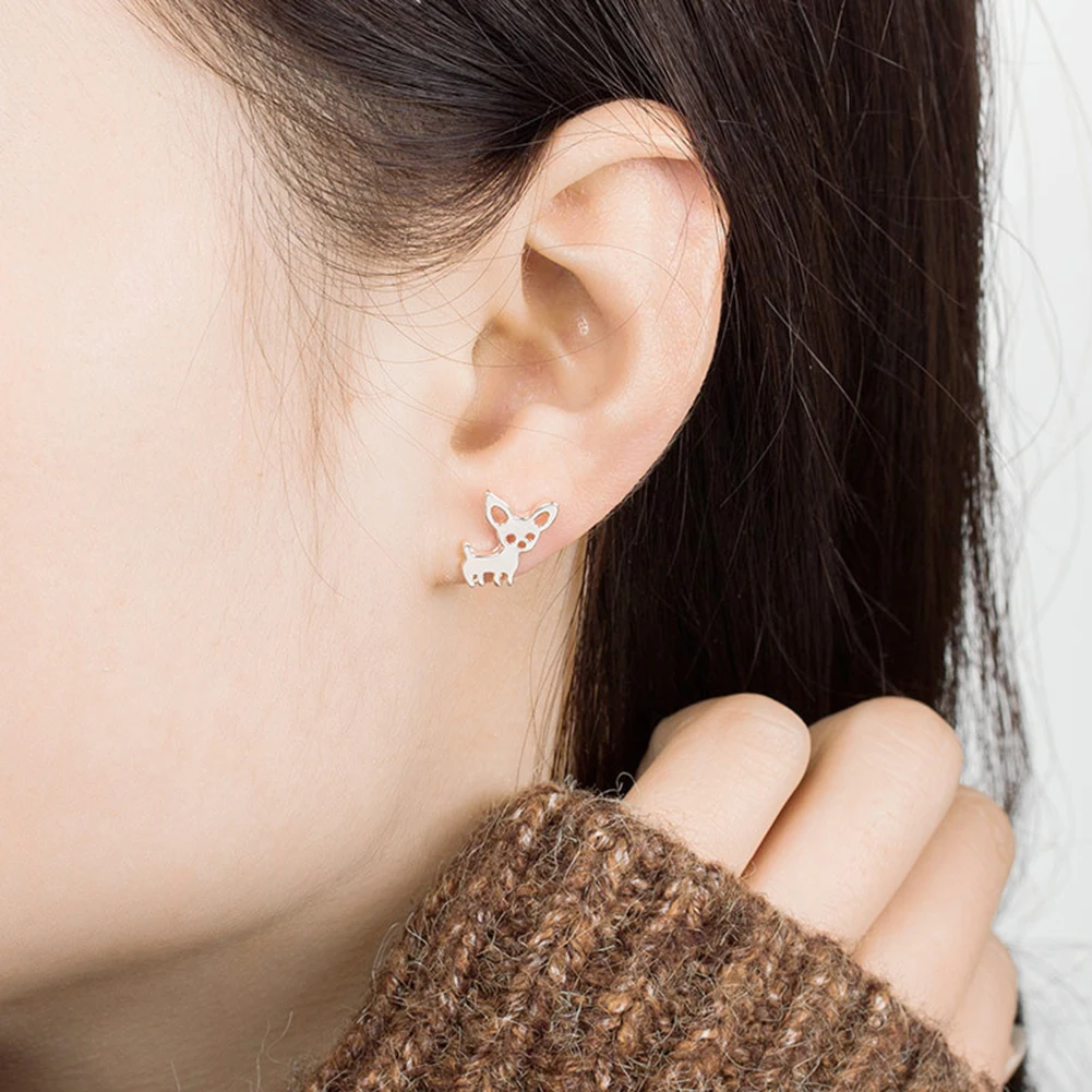 Новое поступление животного Серьги небольшой Чихуахуа для Для женщин мило