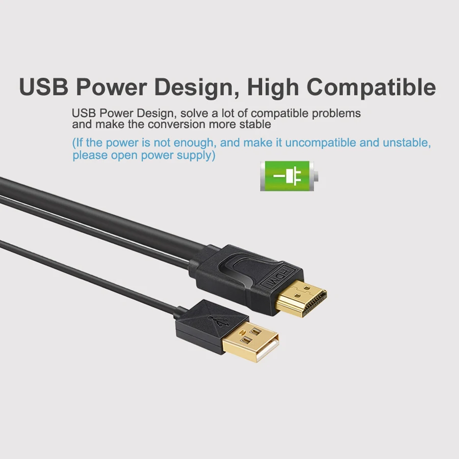 HDMI к VGA конвертер кабель адаптер с 3 5 мм аудио USB питания для Xbox 360 PS3 ноутбук ТВ