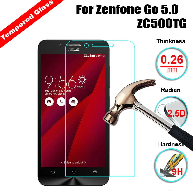 XSKEMP противоударное закаленное стекло для Asus zenfone GO ZC500TG 5 0 дюйма 2.5D 9H 3 мм защитное