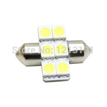 

SCOE DC12V 28MM 6SMD 5050LED Readling Dome Trunk luggage Work Light Car Styling LED Light Bulb Source white blue pack of 1pc