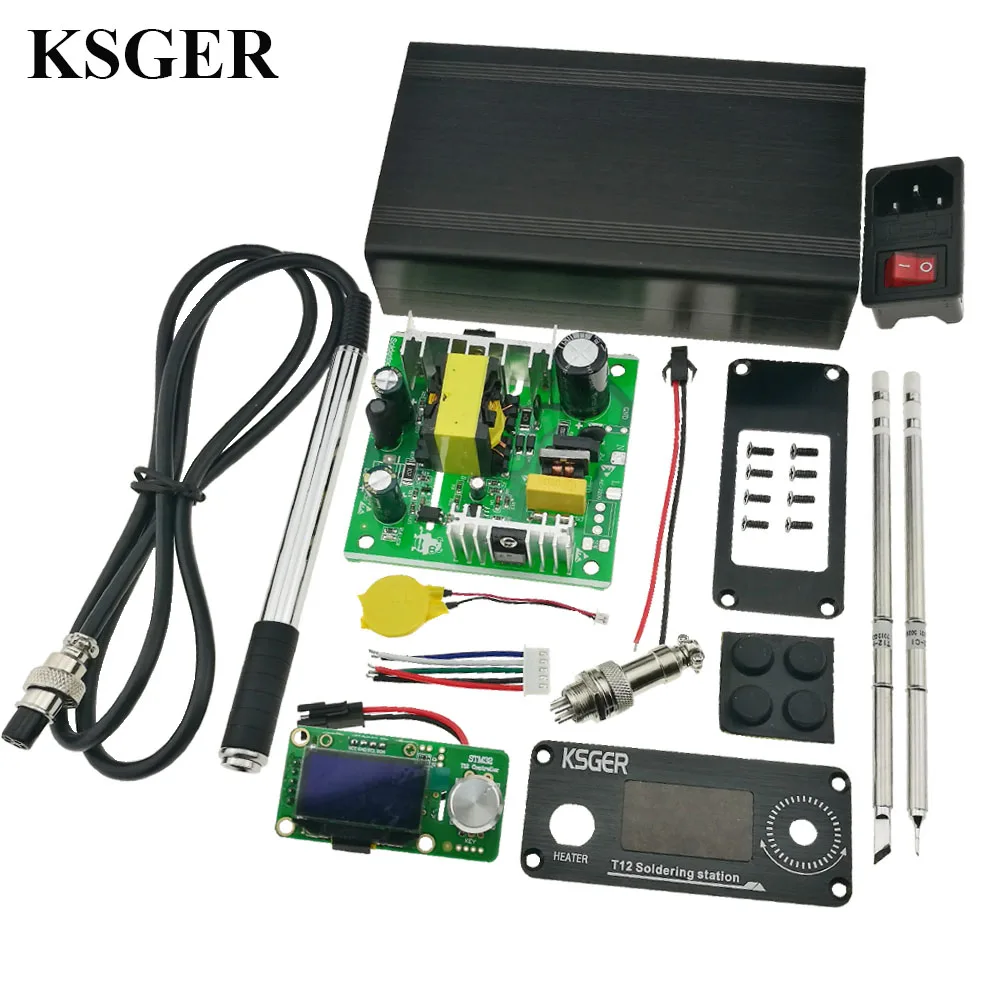 KSGER T12 паяльник STM32 V2.1S OLED DIY наборы паяльник наконечники сварочные инструменты контроллеры FX9501 алюминиевая ручка