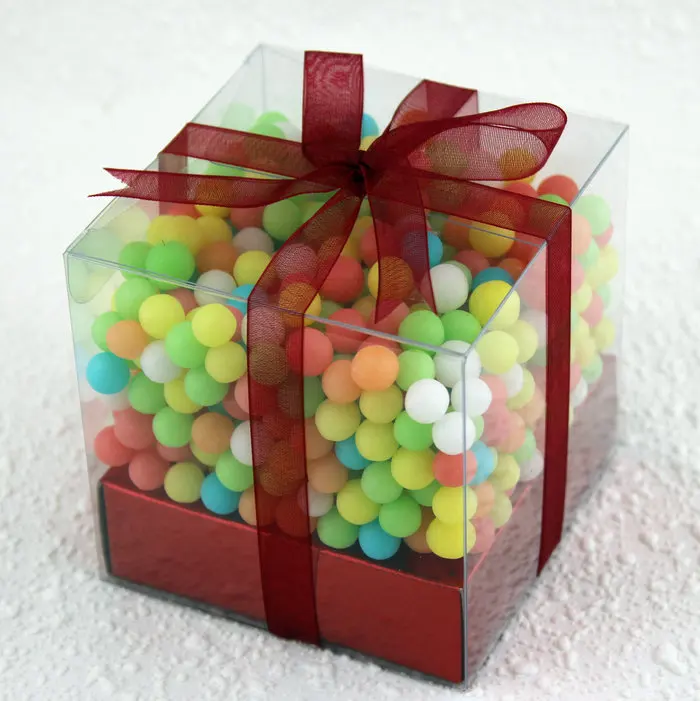 Прозрачная коробка с подставкой 10 шт./лот|box gift packaging|box cubebox |