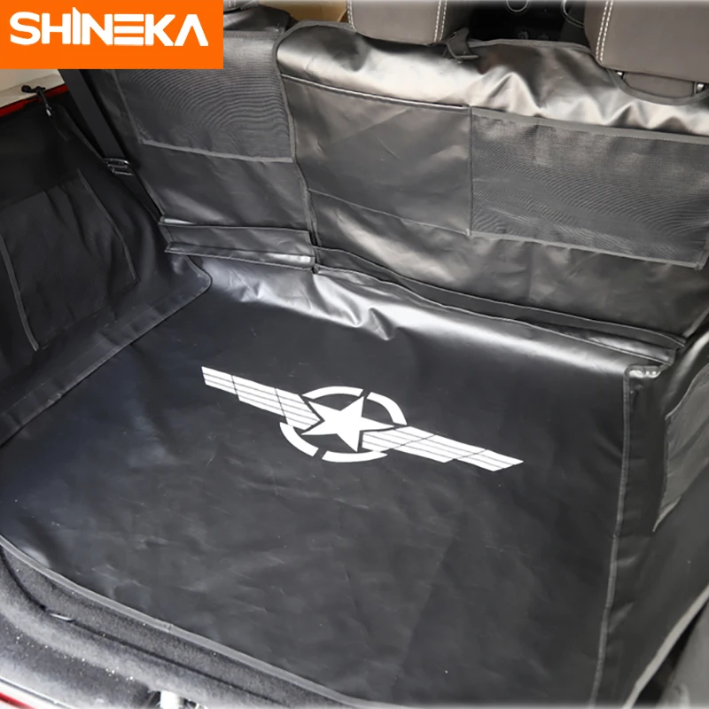 SHINEKA для Jeep Wrangler JK 2007- 4 двери Водонепроницаемый защита коврик для сиденья для домашних животных с сумкой для хранения аксессуары для Jeep Wrangler