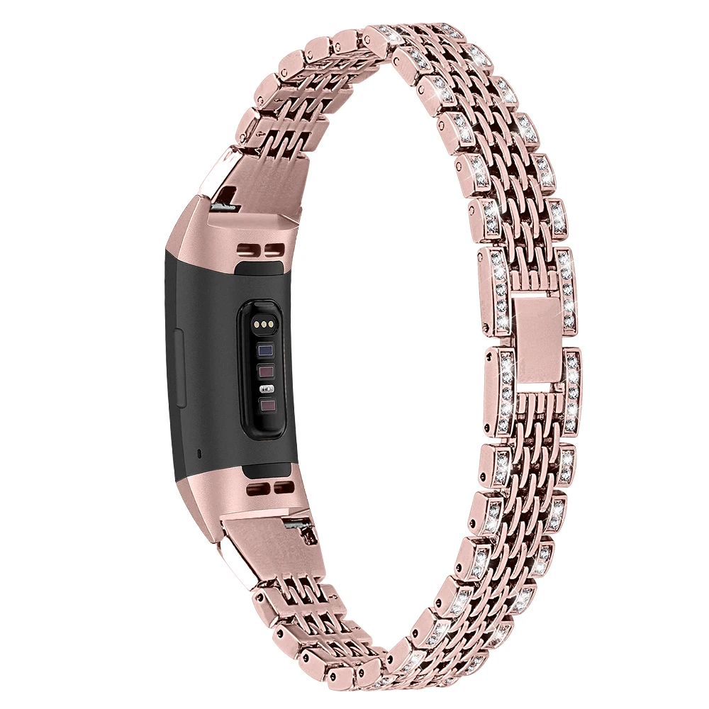 Ремешок для Fitbit Charge 3 ремешок из нержавеющей стали женский браслет замена смарт