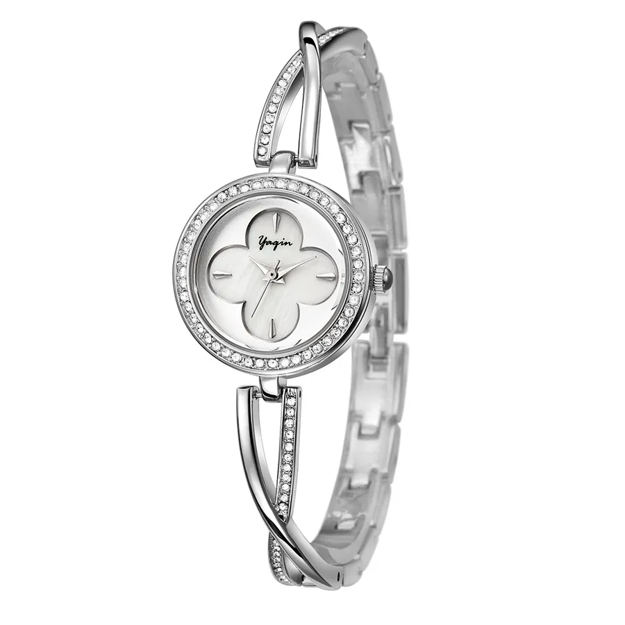 Новая Мода люксовый бренд YAQIN женские кварцевые часы стали деловая Повседневная