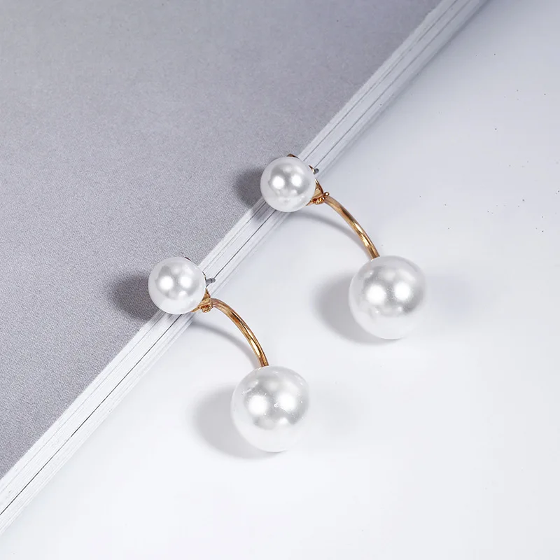 Корейские популярные модные простые темпераментные круглые серьги гвоздики с