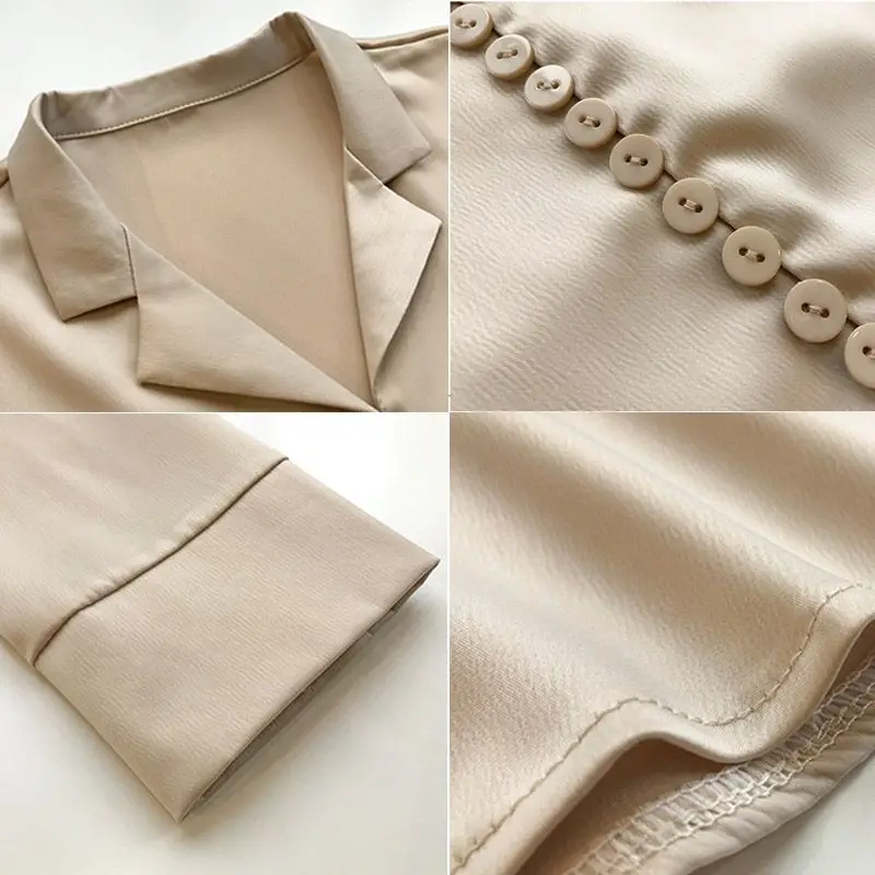 

2019 New Style Women Sweet Buckle Solid Color V Neck Collar Button Shirt Long Sleeve Female Loose Bottoming Blouse Plus Size 4XL