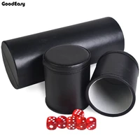 high grade club bar colorful gambling casino entertainment straight leather dice cups shake cup with acrylic with 12 red dices