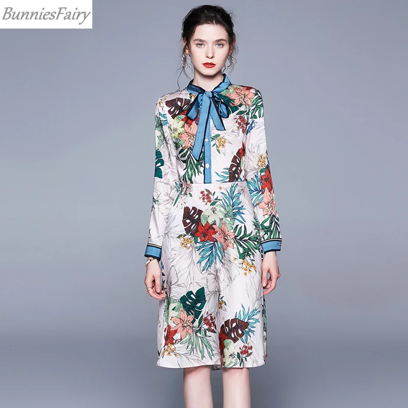 BunniesFairy 2019 Лето Осень женское французское элегантное винтажное Ретро Цветочное
