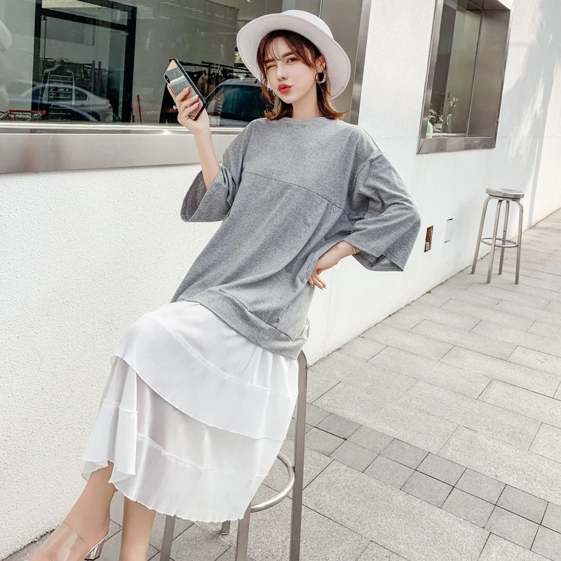 2019 Новое поступление лето платье для беременных женщина Повседневное Прямо