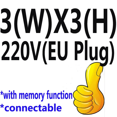 3M x 3M EU Memory 2x2/3x1/3x2/3X3 м, Рождественская гирлянда, светодиодный, Рождественская, сетчатая гирлянда, сказочные, рождественские, вечерние, для сада, свадебные украшения, занавески - Испускаемый цвет: 3M x 3M EU Memory