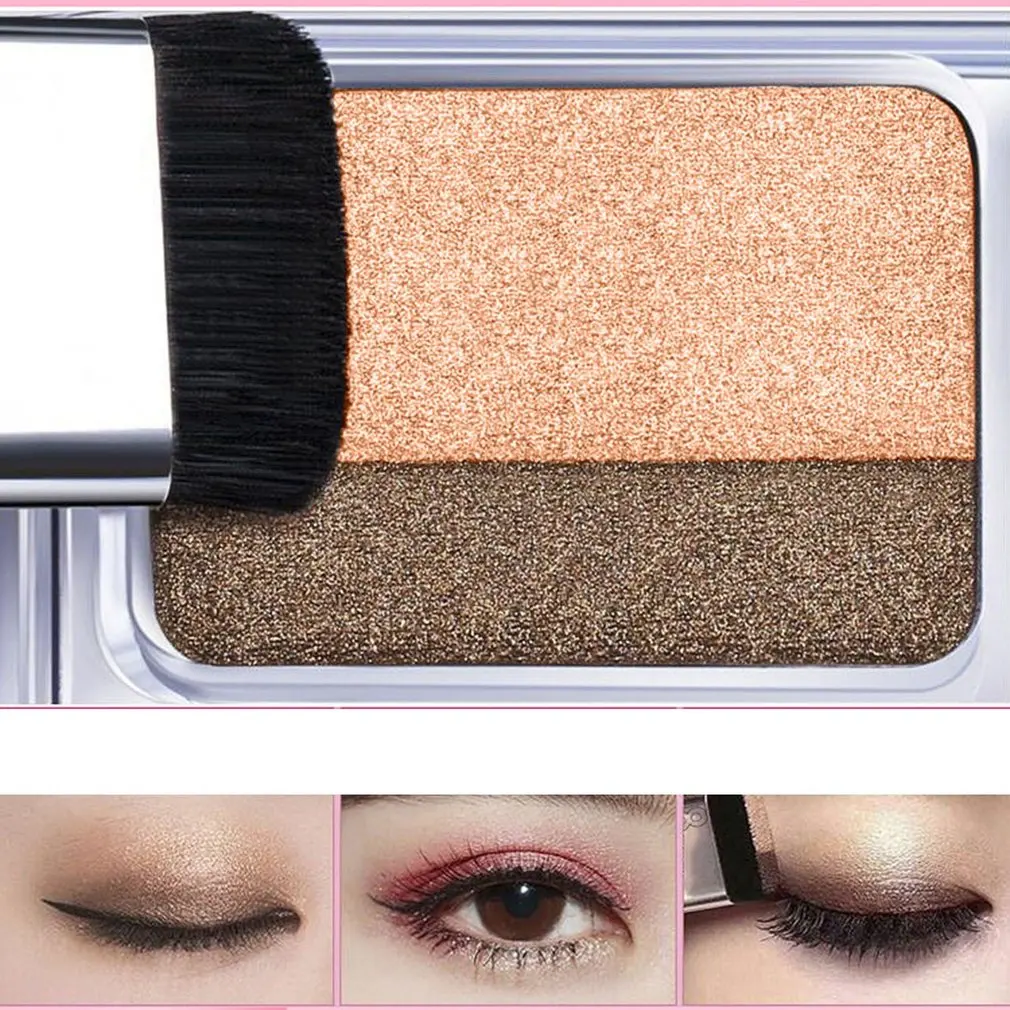 2 цвета двухцветные градиентные тени для век ленивые Палетка макияжа мерцающие