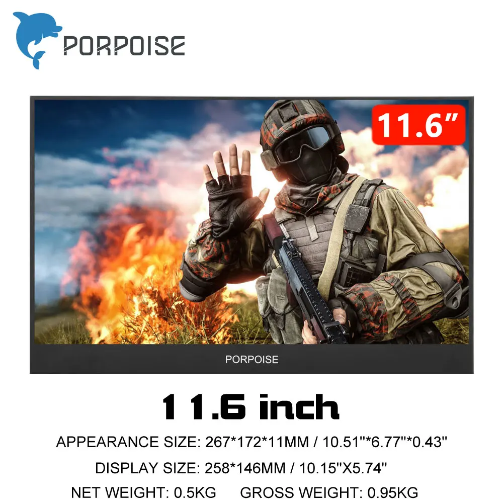 11.6 inch 13," портативный компьютерный монитор PC 1920x1080 HDMI PS3 PS4 Xbox360 1080P ips ЖК-СВЕТОДИОДНЫЙ монитор для Raspberry Pi 3 B 2B - Цвет: 11.6 inch