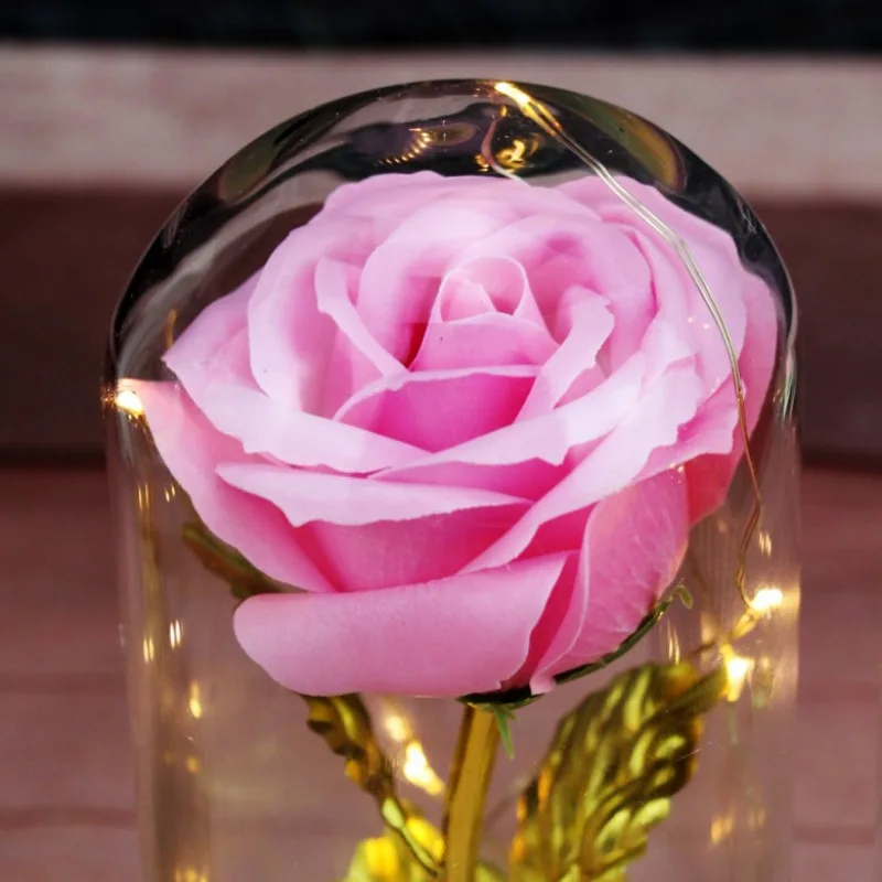 2019 искусственная Роза вечный цветок со светодиодной подсветкой большой
