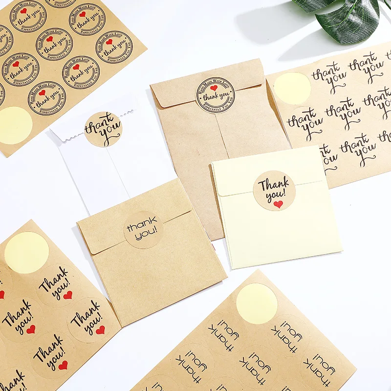 24 шт./лот наклейки в стиле ретро благодарим вас на печать DIY самоклеющиеся милые