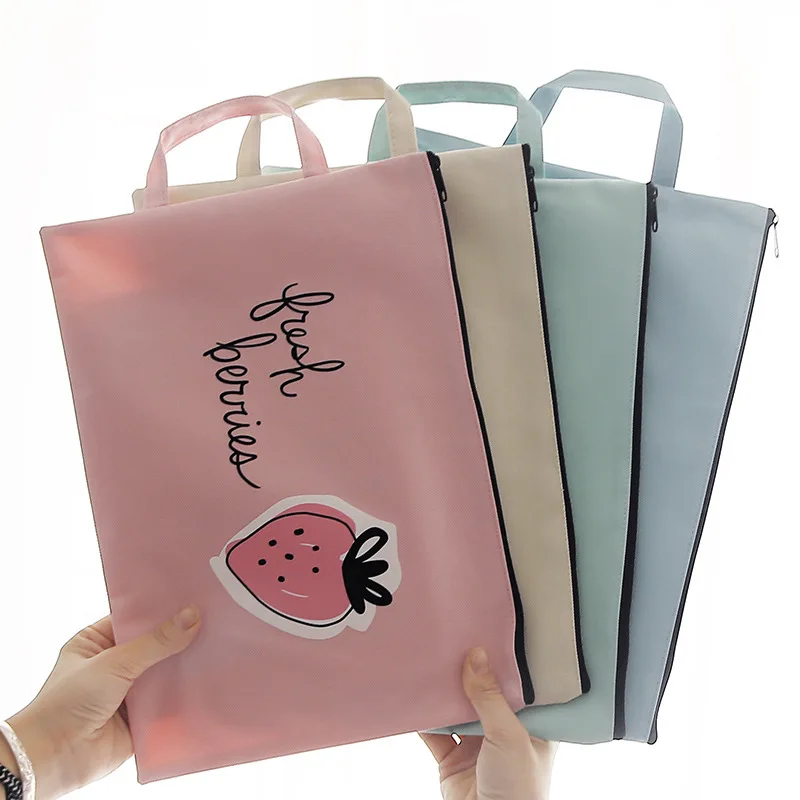 

100 шт./лот милые фрукты A4/A5 Сумка для документов на молнии деловой портфель папка для хранения документов канцелярские принадлежности подар...