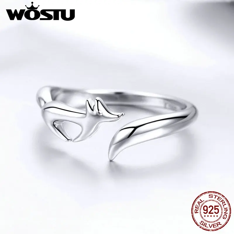 Женское кольцо из серебра 925 пробы в виде лисы|Кольца| |