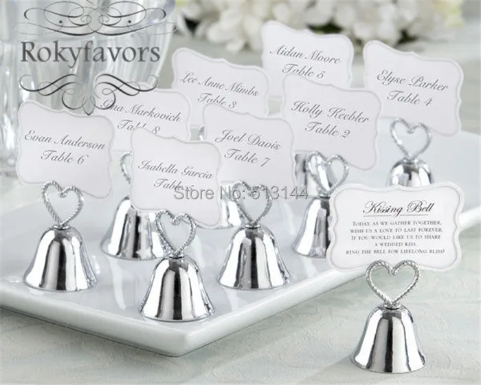Бесплатная доставка 12 шт поцелуи колокольчик место держатель карты имя
