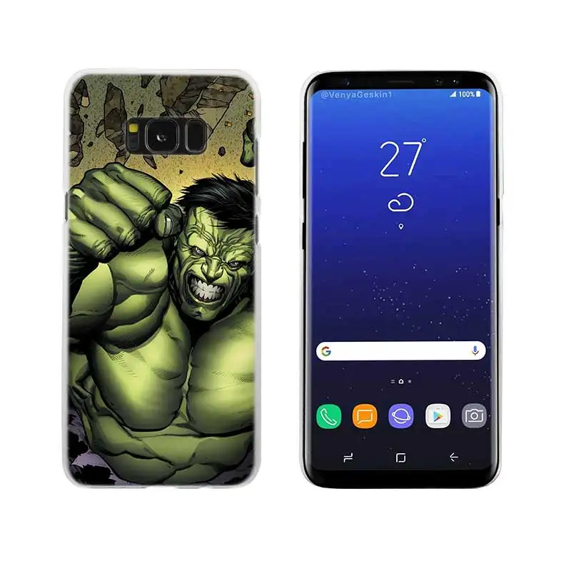 15 Прозрачный жесткий чехол Sheli The Incredible Hulk Note 10 9 pro для samsung Galaxy S4 S5 S6 S7 S8 S9 Plus Edge Mini s10 lite - Цвет: 15