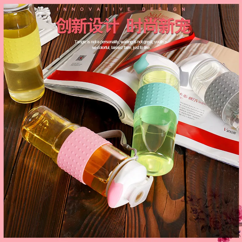 500 мл Новый портативный чайник для путешествий милая стеклянная бутылка воды