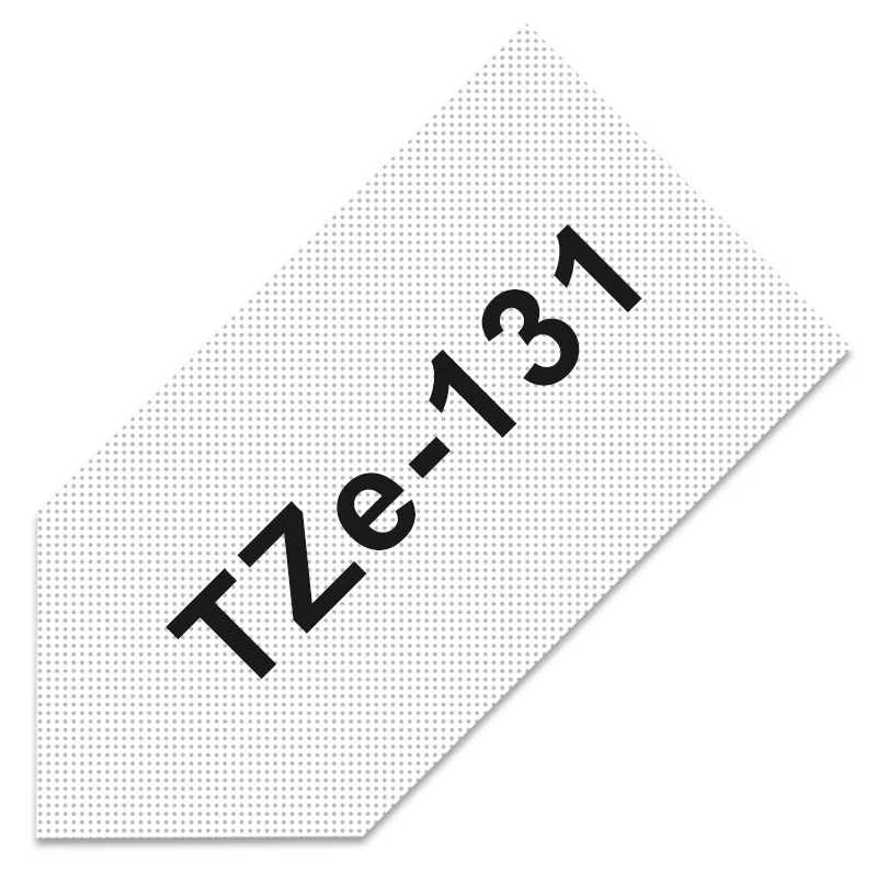 black on clear TZe-231 ленты для этикеток для Brother P-touch 12 мм лента 1 шт. TZe 231 черная на белом tze Лента совместима с Brother PTH100 PTD210 - Цвет: black on clear