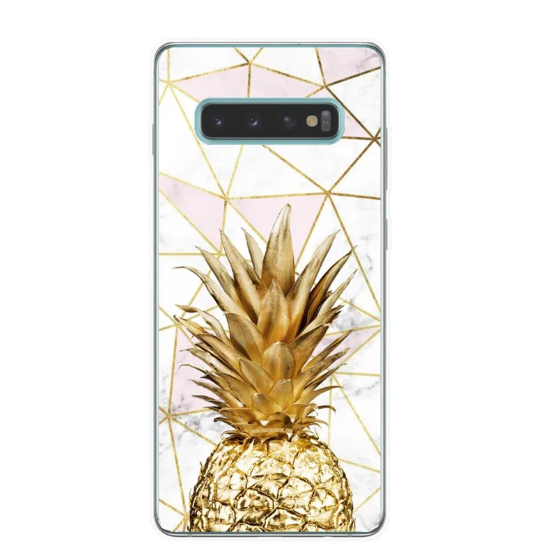 TPU Модные цветы чехол для samsung Galaxy S5 S6 S7 S8 S9 плюс S7Edge S6Edeg S10 плюс S10E S10+ M10 M20 силиконовый Мрамор чехол для телефона - Цвет: TPU
