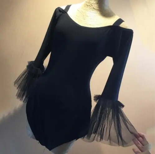 Новинка 2019 женские топы для латиноамериканских танцев новый костюм Сексуальная