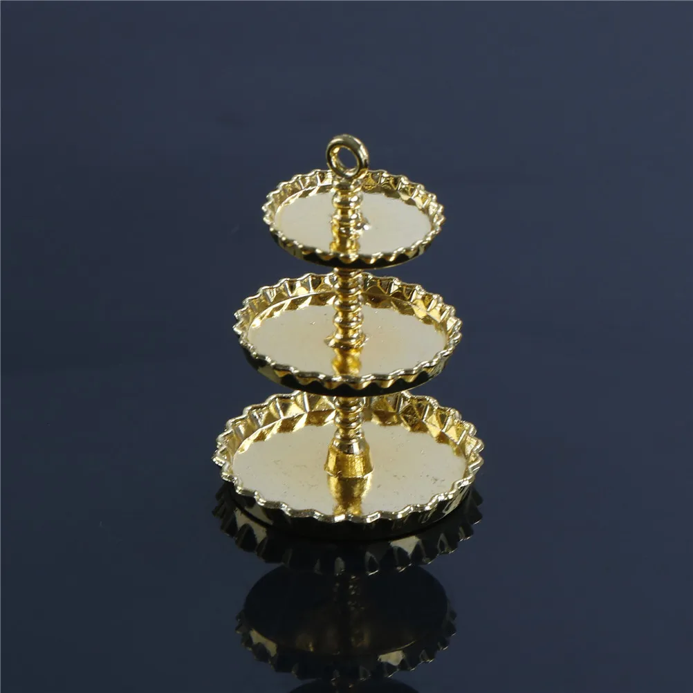 Игрушечная кухонная мебель для ролевых игр 3 уровневая металлическая подставка