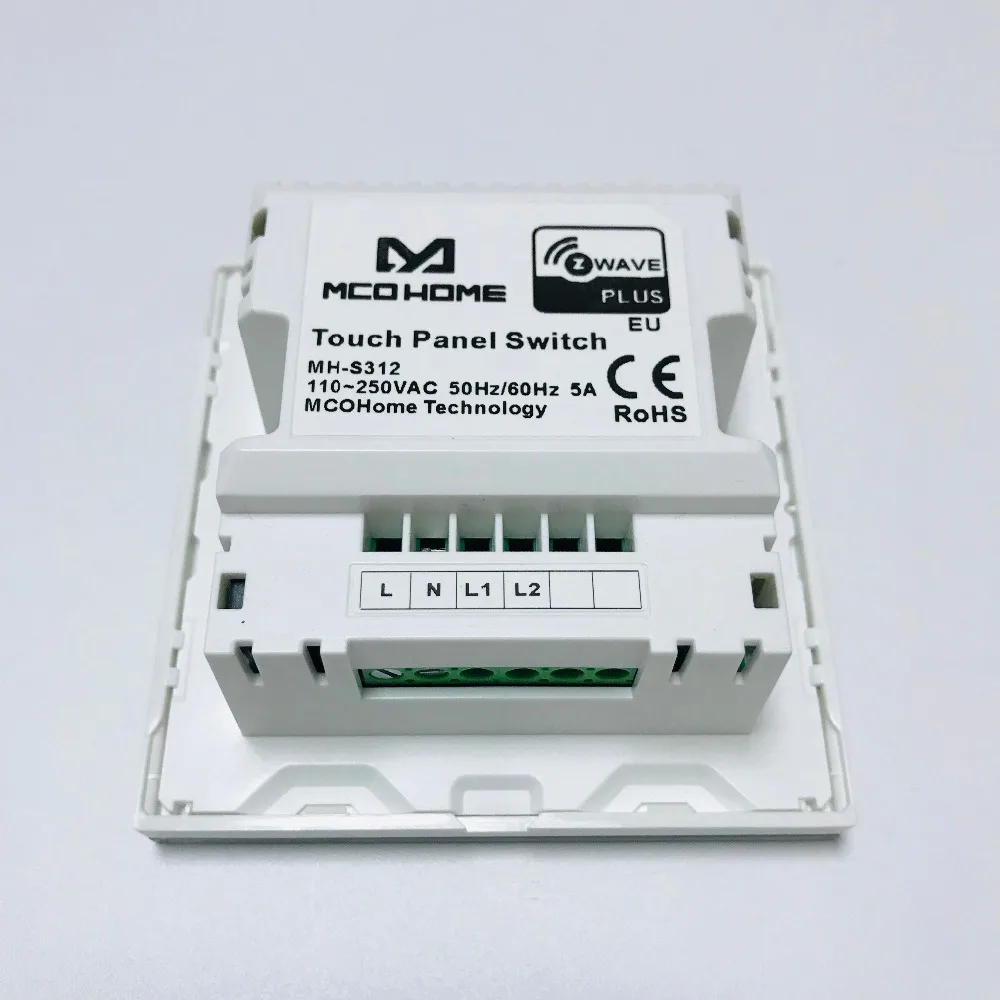 Домашнее использование Z wave plus вкл/выкл Сенсорная панель переключателя MCOHOME 1/2/4