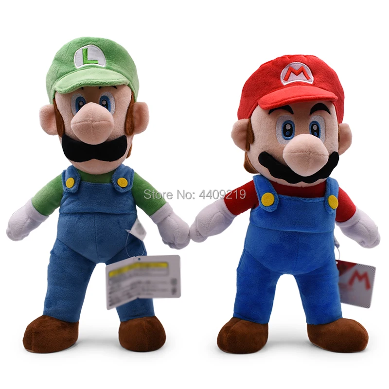 48 см Super Mario Bros стоящая Красная плюшевая игрушка Марио мягкая плюшевая кукла для детей