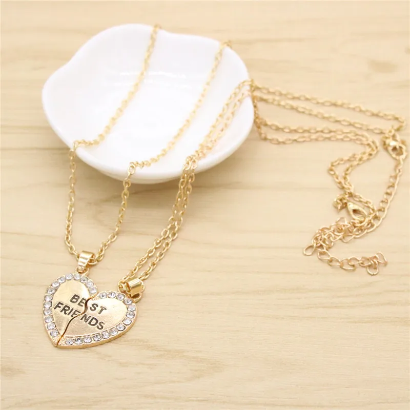 Новинка 2017 года 2 шт./компл. модные Кулоны в форме сердца с Ожерелья для мужчин Best