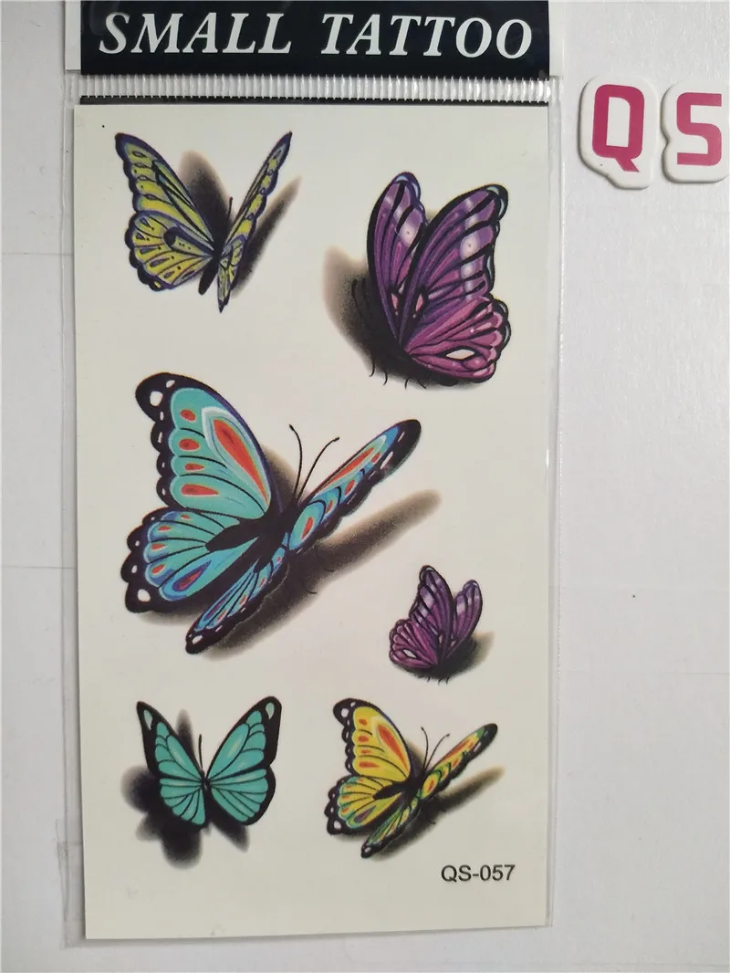 Водостойкие временные тату наклейки Бабочка крыло искусственная татуировка