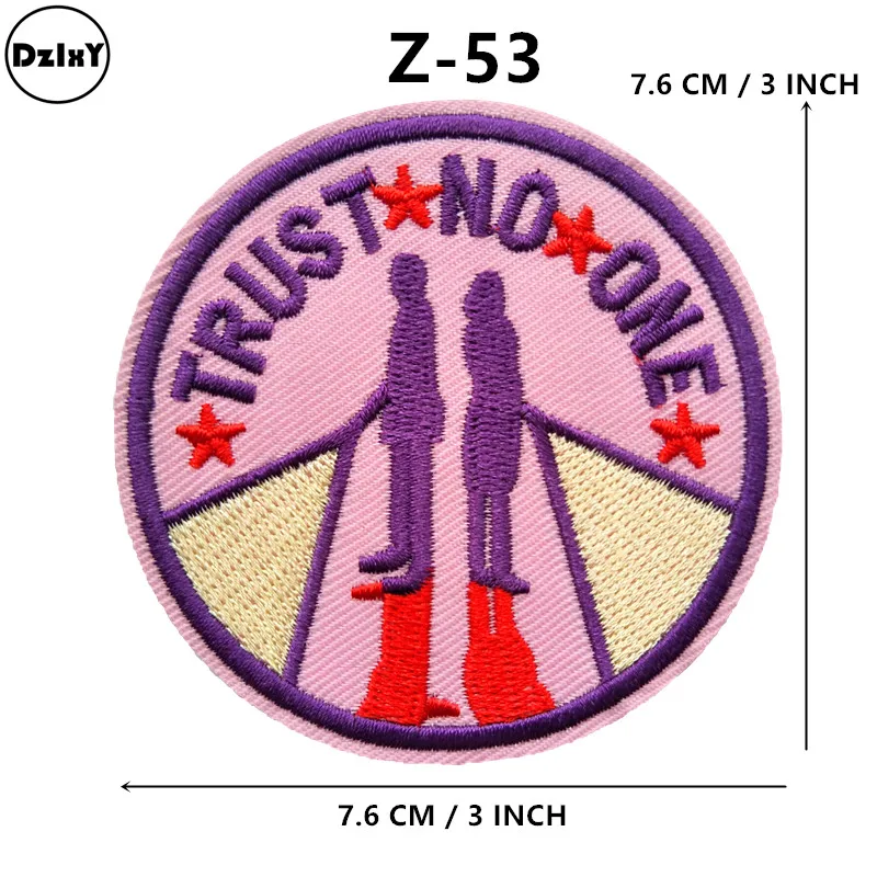 1-PCS-Z-53 1 шт. UFO чужеродные железные нашивки для одежды наклейки астронавт полосы аппликации на одежду космическая планета вышитые значки - Цвет: 1-PCS-Z-53