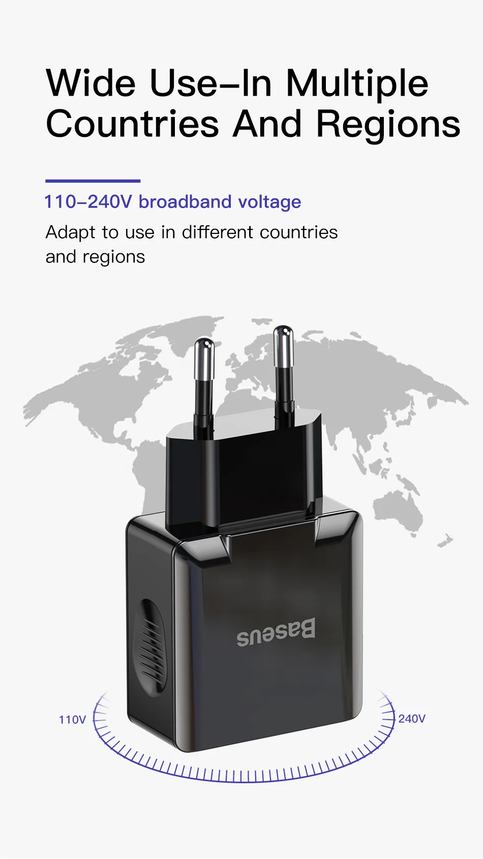 Baseus Quick Charge 3,0 2,0 USB зарядное устройство для iPhone Xiaomi samsung huawei QC3.0 QC Быстрая зарядка турбо настенное зарядное устройство для мобильного телефона