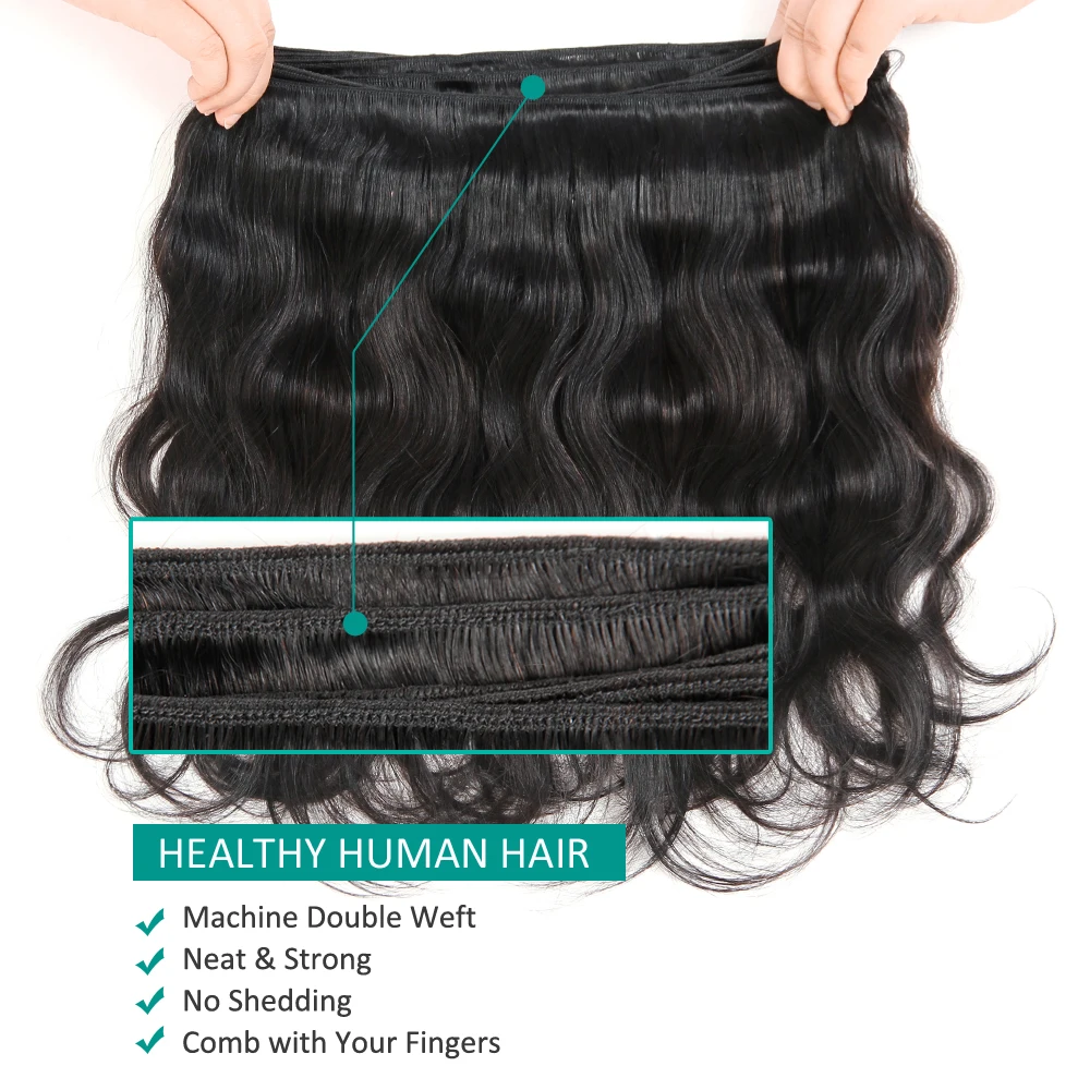 Allrun бразильские волосы переплетения пучки с кружевной фронтальной не Реми