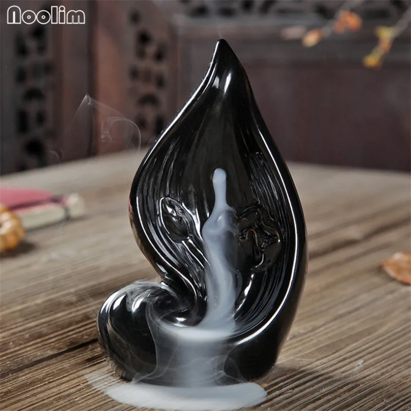 Креативный Будда Blackflow курильница лотоса Тыква дым Водопад Керамическая кадильница для ароматерапии дома буддизм офисный Декор