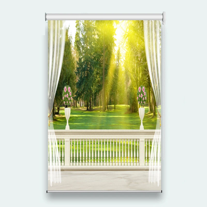 3D роликовые жалюзи на заказ высокое качество фото шторы окнах солнечный