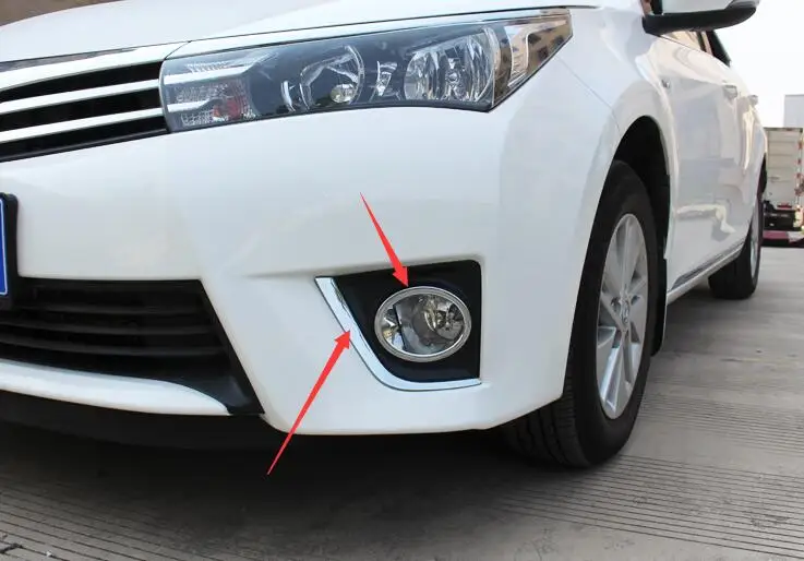 Хромированные Противотуманные фары Крышка лампы для Toyota Corolla 2014 2015 11Gen ALTIS