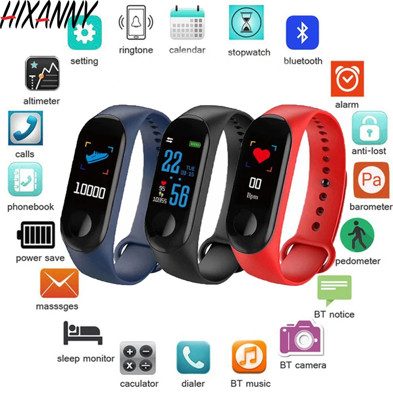 Фитнес-браслет кровяное давление открытый ips экран монитор сердечного ритма