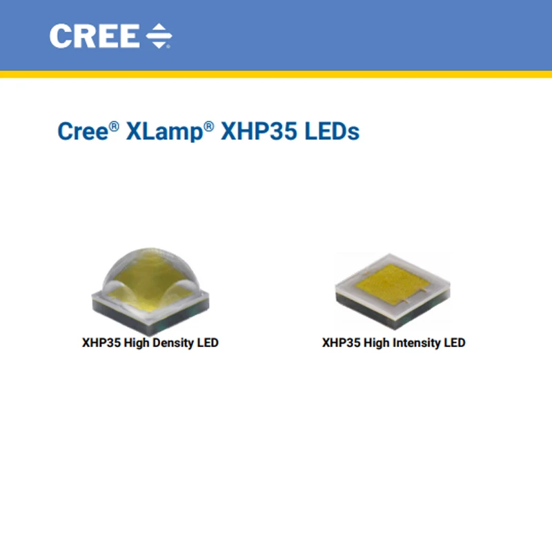 12 В CREE XHP35 высокая интенсивность/высокая плотность 13 Вт Холодный белый Теплый