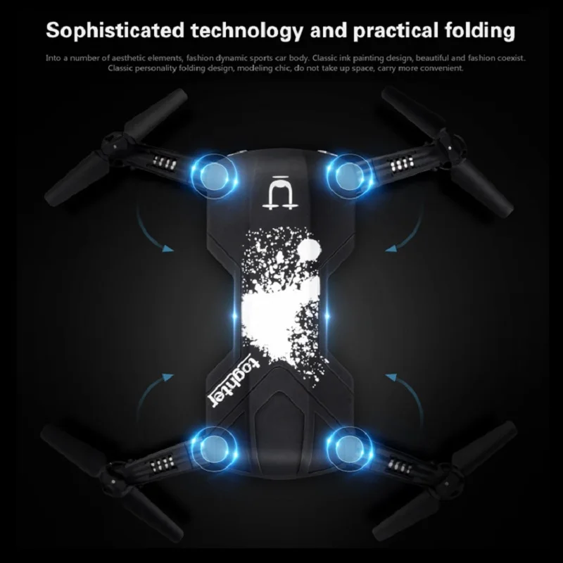 Мини Drone ELFIE Wi Fi FPV Quadcopter Складная селфи Дрон RC Дроны с Камера HD VS E56 H31 H37 для Дрон|drones