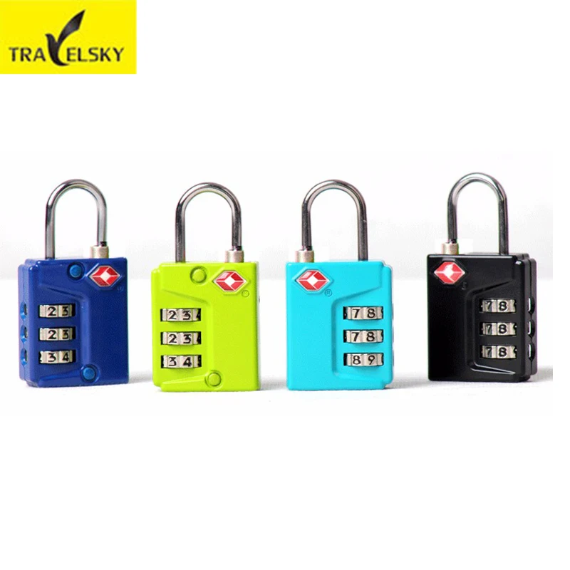 TSA кодовый замок Таможенный багаж противоугонной блокировки с три слоя пароль