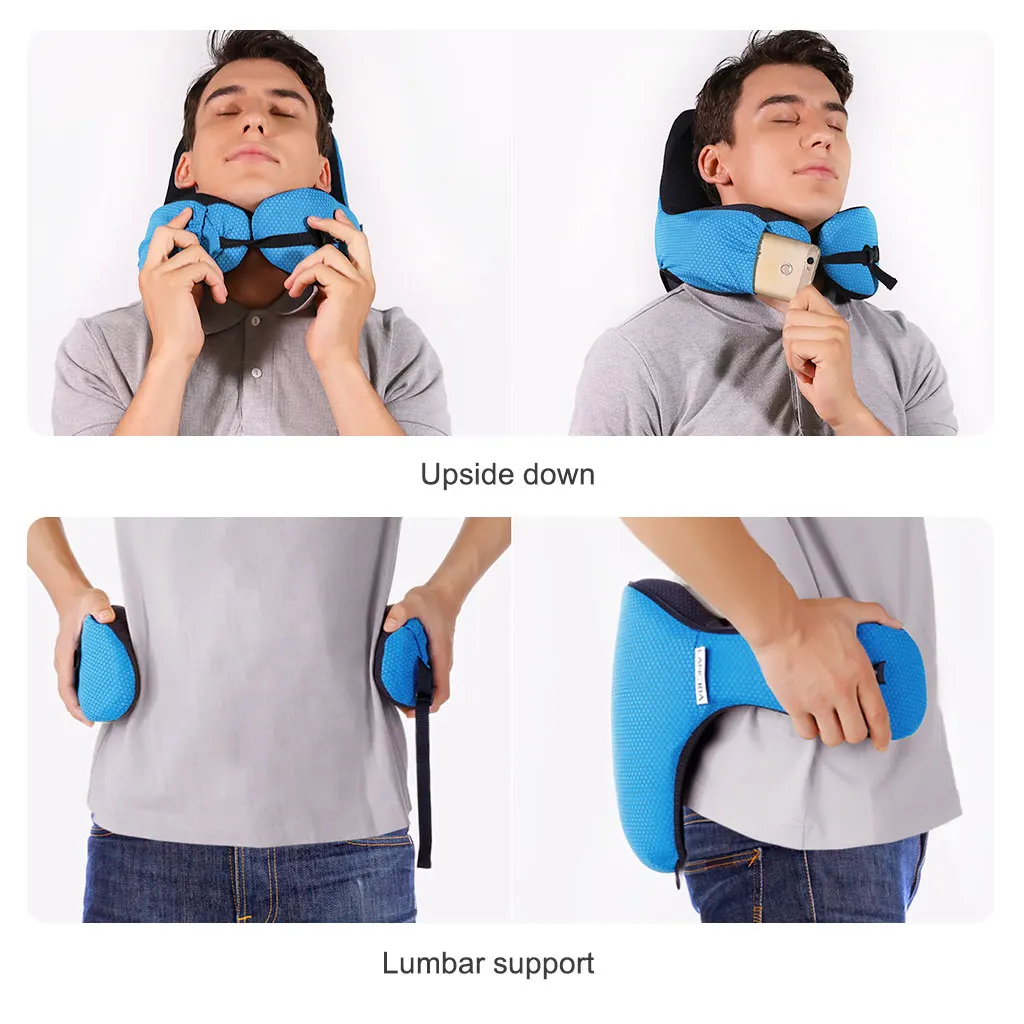 Подушка для шеи 6 в 1 длинная астронавт пена с эффектом памяти съемный капюшон